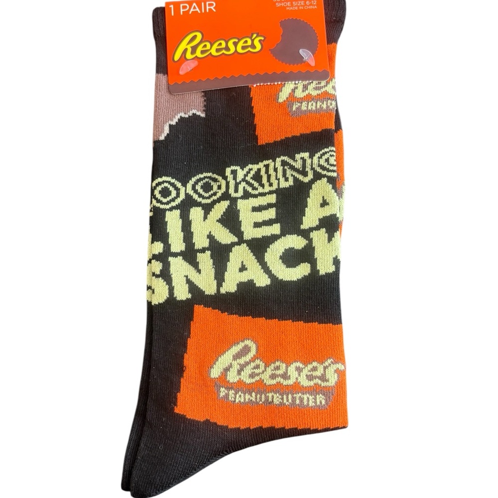 Resses Black and Orange Crew Socks